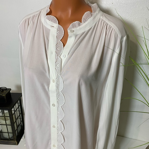 🚫SOLD🚫LOFT BUTTON DOWN LONG SLEEVE TOP - Picture 3 of 7